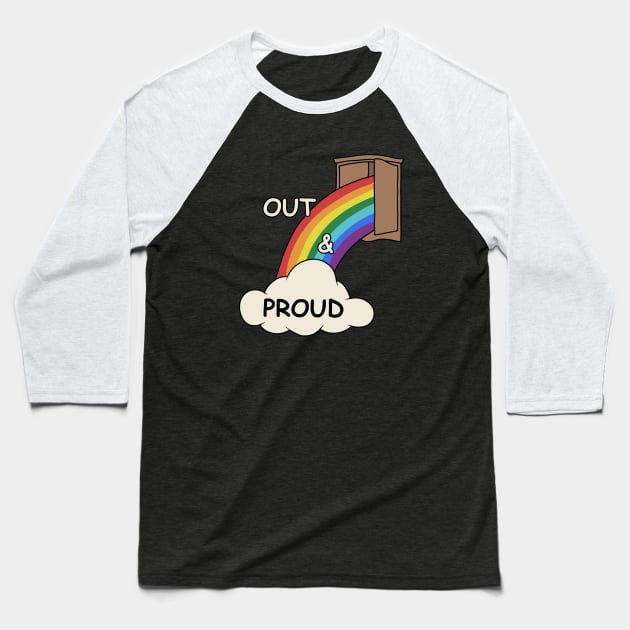 Out and proud Baseball T-Shirt by valentinahramov